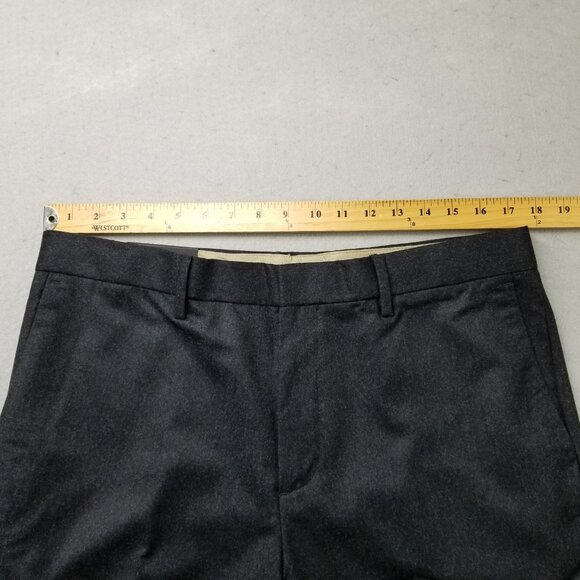 Banana Republic Pants Mens Gray Tapered Soft Virgin Wool Vitale Flannel 120's - Picture 7 of 13